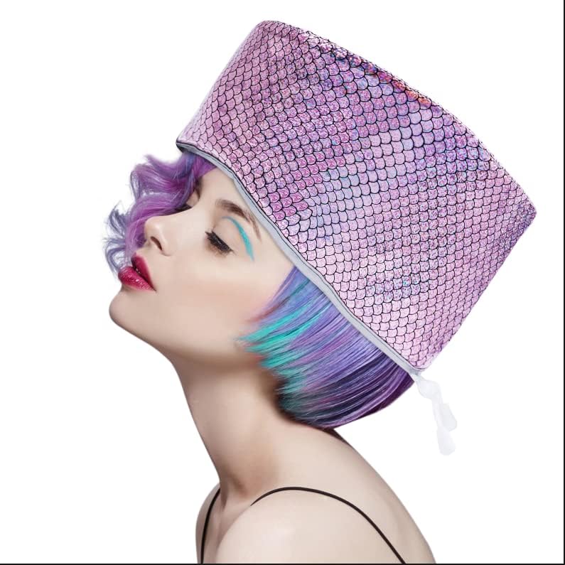 Yisjion Hair Steamer за природна употреба на коса, топлинска капа за длабоко климатизација, капа за пареа за природни жени за коса