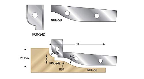 Алатка Амана - Пар RCK -82 Пар на цврст карбид вметнат ножеви на панел за број 61241