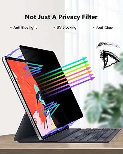 Магнетски iPad Pro 12.9 инчен заштитник на екранот за приватност отстранлив и повторлив филтер за приватност против шпионски за Apple