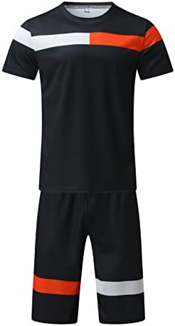 Облека за теретана за мажите постави машки кратки ракави со кратки ракави од шорцеви од кошула поставуваат две парчиња лето надвор