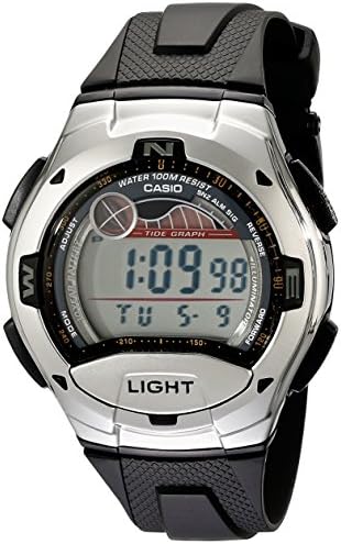 Касио W753 Дигитални Спортски Часовник w/месечината &засилувач; Плима Податоци
