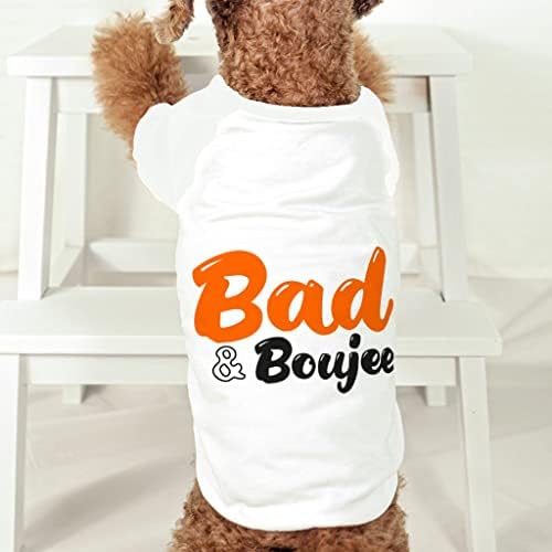Лоша и кошула со кучиња Бује - маица за кучиња за кучиња со текст - смешна облека за кучиња