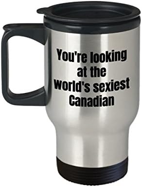 Гледате Во Најсекси Канадска Кригла За Патување Во Светот-Смешна Шолја За Кафе За Патување
