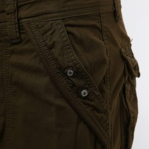 Работни панталони Miashui џебови машки пролетни и летни слободни спортови спортови солидна боја мулти џеб панталони што висат