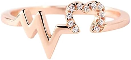 2023 година Нов бран малцинство loveубов жени мода едноставна розова златна прстен мода лична личност мода принцеза ангажирање прстен