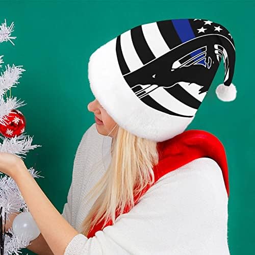 Американскиот Линиски Знаме Божиќ Шапка Мека Кадифен Дедо Мраз Капа Смешни Бини За Божиќ Нова Година Празнична Забава