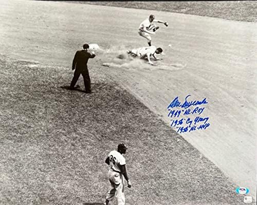 Дон comукомбе - Бруклин/Л.А. Доџерс потпиша 16х20 фотографија В. натписи PSA 1592 - Автограмирани фотографии од MLB