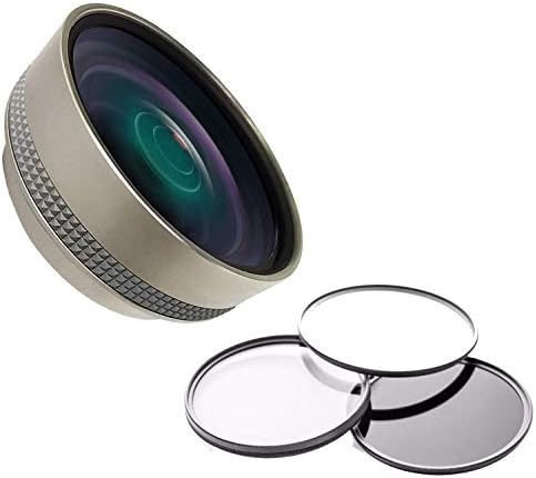 0.4 X Висока Дефиниција Супер Широк Агол објектив w/Макро за Fujifilm FinePix S9800 + 58mm 3 Парче Филтер Комплет