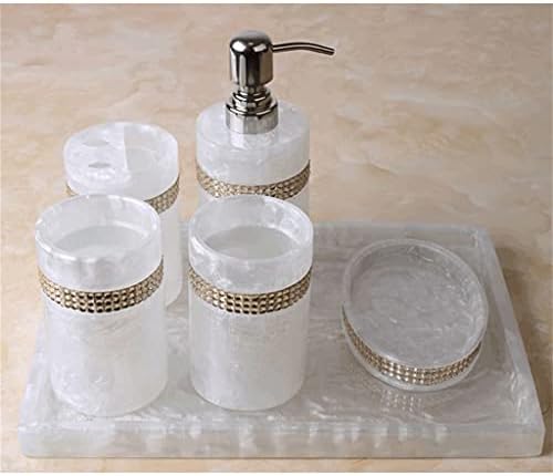 Цидиф бања со пет парчиња држач за четки за заби постави диспензерот за сапун