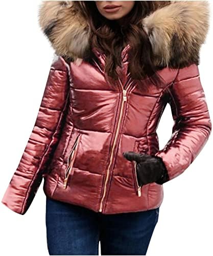 Бел палто, зимска елегантна работа кратка јакна од пуфер тинејџерски девојки со долг ракав неонски ветерници во боја, тесен