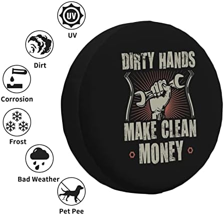 Валкани раце заработуваат чисти пари RV резервни гуми за покривање на гуми за гуми за заштитни приколки заштитници водоотпорни широкопојасни