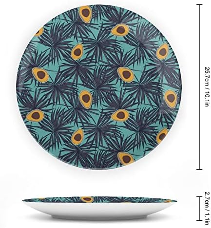 Авокадо и остава смешна коска Кина Декоративна чинија тркалезни керамички плочи занает со приказ за домашна канцеларија wallид