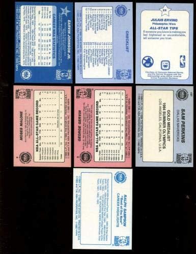 1983/1986 starвездена кошаркарска картичка Лот 7 Различни екс/НРМТ - непотпишани кошаркарски картички