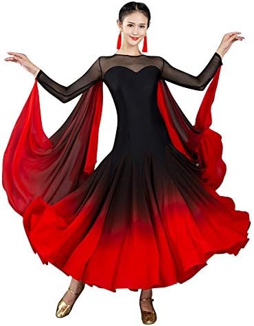 Модерен танц фустан Национален стандард танц женски салон за танцување фустани во валцерски перформанси костуми