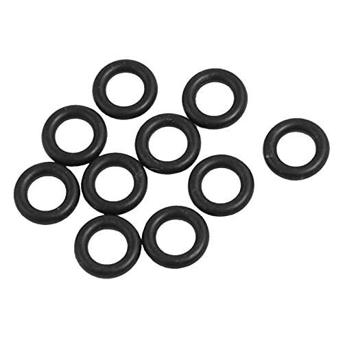 Лиуџа-рамна машина за миење садови црно гумено масло О-прстени заптивки за заптивки 11 x 6 x 2,5мм, 10 парчиња, намалете го триењето