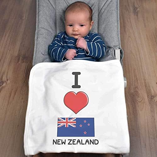 Азиеда „Јас го сакам Нов Зеланд“ Памучно бебе ќебе / шал
