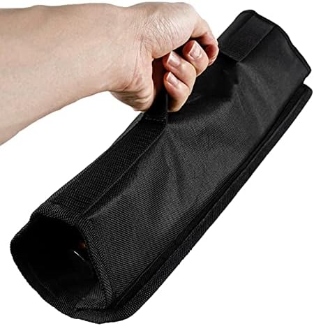 Gazechimp преклопна торба за готвачи Трага издржлива црна водоотпорна 5 џебови носач на прибор за јадење за BBQ