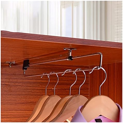 Закачалка за облека dfsyds - Не'рѓосувачки челик повлечен гардероба за гардероба, закачалка за прилагодување на решетката за складирање