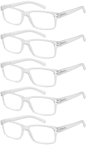 Очила Заштедете 10% На Комплет 5 Пакет Класични Очила За Читање Јасна Рамка За Мажи и 5 Пакети Пролетни Шарки Читатели +0,50