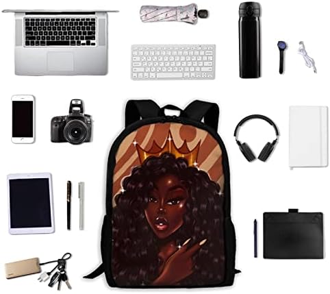 Јалинска африканска торба за книги африкански ранец африкански ранец на афроамерикански ранец за училишни деца тинејџери жени, подароци за