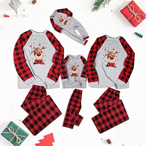 Облека за семејна облека за спиење, божиќни пижами за семејство што одговараат на семејна облека за спиење пижами Божиќно семејство