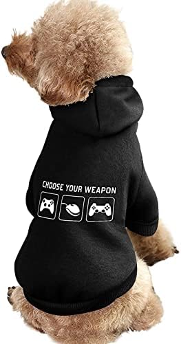 Изберете го контролорот за видео игри со оружје Контролер за миленичиња костуми со капа со шешир, дуксер за џокери за џокери за кучиња