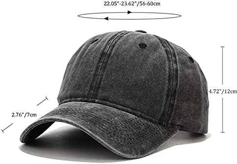 Voilipex 6 парчиња памук бејзбол капа прилагодлива за жени мажи гроздобер неструктурирана бејзбол капа на низок профил тато капа