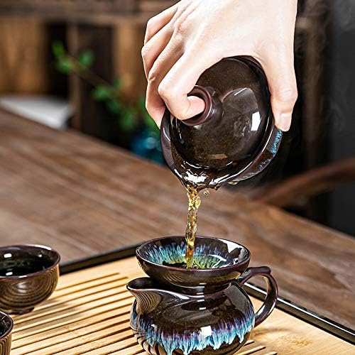 Wpyyi патувања чај сет керамички глазура чајник чајник за порцелан од порцелан котлес чајли за чај церемонија на чај за пијалоци