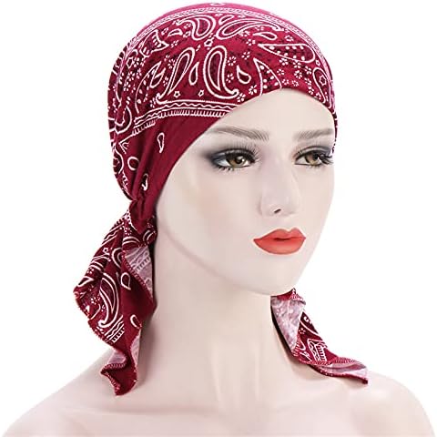 Женски случајни цветни печатени глави жени летни капа капаче за глава, муслиманска визир капа дами турбански капа додатоци за жени