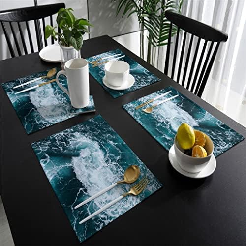 WDBBY мермерна текстура квадратни линии метални табели за трска на табела за табела за домашна забава Декоративни табели за табели на табели