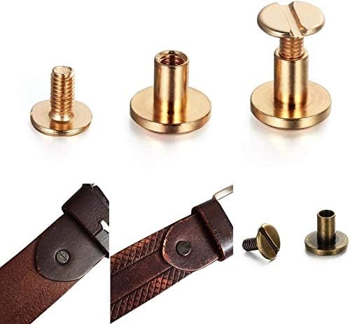 Bengkui 10 парчиња метални занаети со цврста завртка за завртки за завртки со двојна заоблена тркалезна глава облека/торба/чевли/копчиња