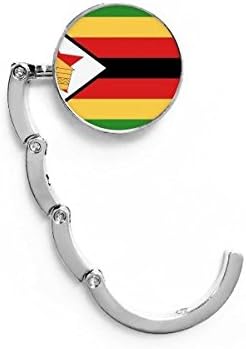 Национално знаме на Зимбабве, африканска маса, кука за кука за декоративно затворач за преклопување на виткање