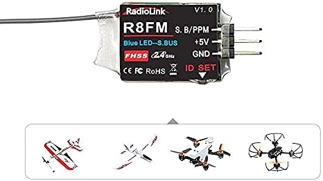 Radiolink T8FB 2.4GHz 8 канали RC радио предавател и R8EF/R8FM приемници поставија далечински управувач со двојни стапчиња за роботи со авионски