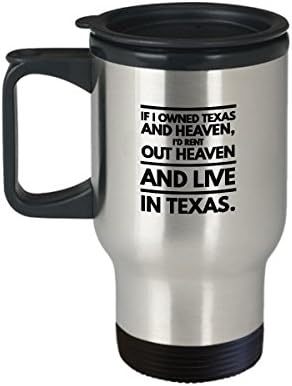 Ако Јас Во Сопственост На Тексас И Heaven...Travel Кригла, Изолирана Чаша За Топло Или Ладно Кафе, Чај, Сок, Вода, Чоколадо, Безалкохолни