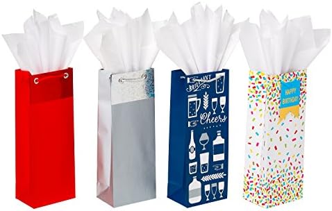 Американски Честитки 13 Пакет Торба За Подароци За Пијалоци Со Марамче Хартија За Родендени, Свадби, Невестински Тушеви И Сите