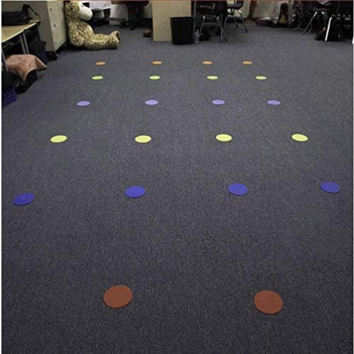 Воркул Подни места кругови 30 парчиња најлонски маркери за седење за наставници и деца во градинки и предучилишни училници, 5 светли бои