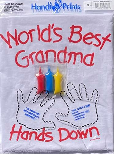 Рачни отпечатоци Најдобра Баба Маица Во Светот Со Комплет За Боја-Рачни Отпечатоци За Семејството