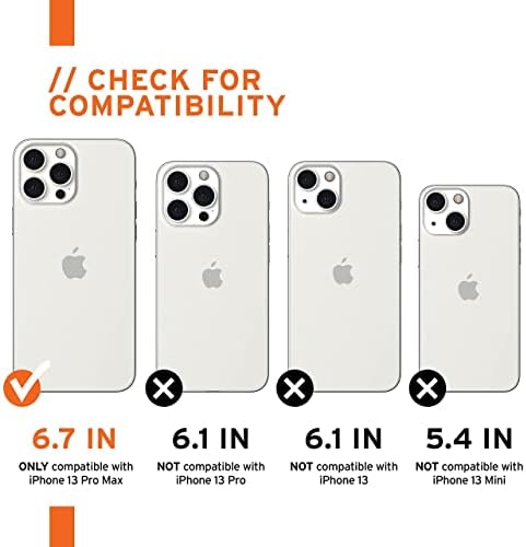 УРБАН ОКЛОП ОПРЕМА [U] ОД UAG iPhone 13 Pro Max Случај [6.7-Инчен Екран] Точка, Црна &засилувач; iPhone 13 Pro Max [6.7-Инчен