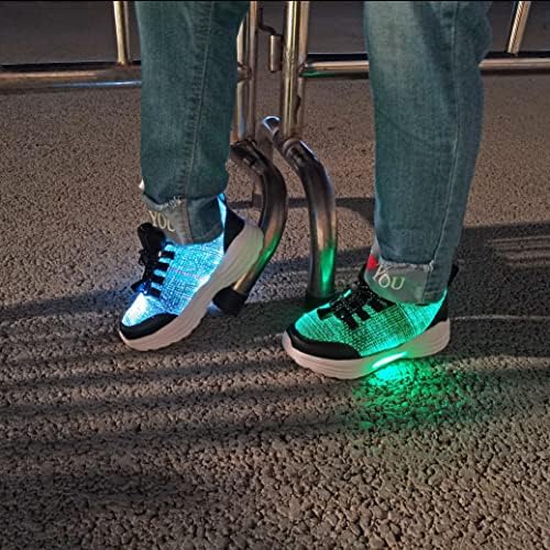 Топла Dingding LED Светне Чевли За Девојки Момчиња Оптички Влакна Чевли Деца Предводени Патики USB Полнење Прозрачна Обучувачи Чевли