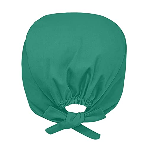 Jeocody зелена прилагодлива модна шамија на главата на капачето, работното капаче со џемпери и копчиња