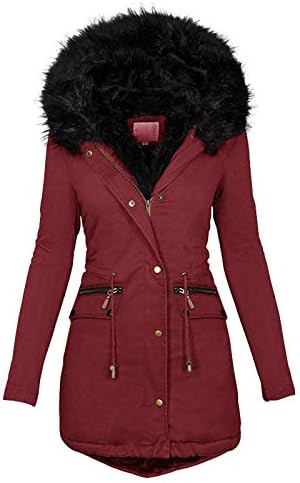 Тенок моден кардиган женски зимски јакна Худи јакна топла трендовски палто јакна со џебни нејасни руно надворешна облека