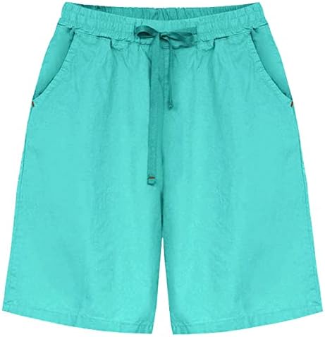Како е женските шорцеви во Бермуда, удобни обични летни шорцеви за влечење атлетски салон со џебови со џебови