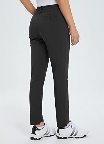 Baleaf женски голф панталони со џебови се протегаат тенок висока половината Брза суво лесен плус големина женска облека за голф