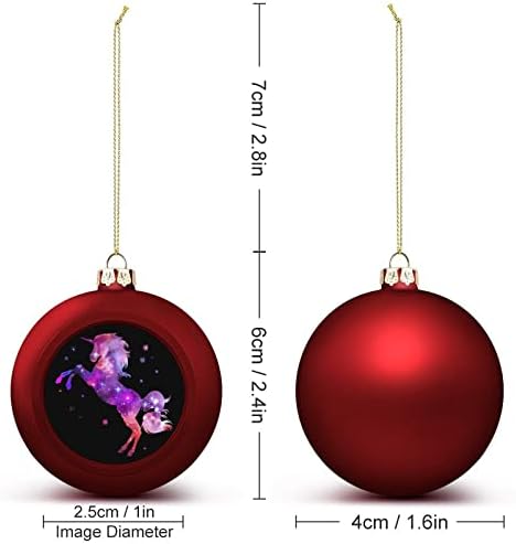 Еднорог starвездени божиќни топка виси украси Xams Декорација на дрво за забава