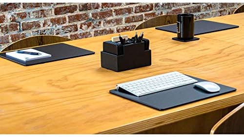 Подлога за кожа на Dacasso без странични шини - луксузна кожна биро за пишување - Заштитник на површината на извршната маса -,,