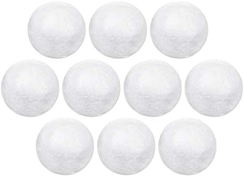 Бела топки од пена занаетчиска пена форма 3см 10 парчиња полистирен Полистирен полу -топка моделирање на пена за пена за аранжмани за