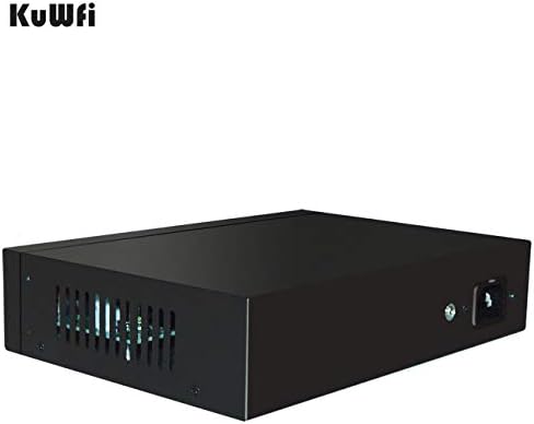 КУВФИ 6-порта Етернет мрежен прекинувач 2 порта на порта 802.3AT/AF 72W CAT5 Не управувана метална паметна десктоп мрежа моќ над сплитер