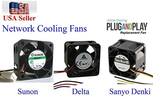 4 пакувања со екстра-ладење тивка верзија замена на Sunon вентилатори компатибилни за Cisco SG300-52MP вентилатор 18DBA бучава