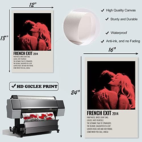 Аорози Бенд Потсер Девојка Постер Француски излез албум насловната платно Арт Слики за модерни канцелариски декор отпечатоци 12 x 18 Нефрамирани