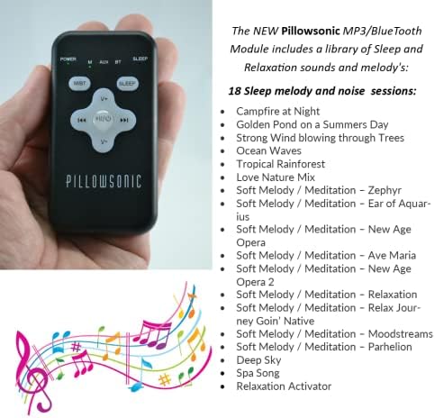 Pillowsonic систем под-пилау-звучници со Bluetooth безжичен и MP3 плеер- сива боја